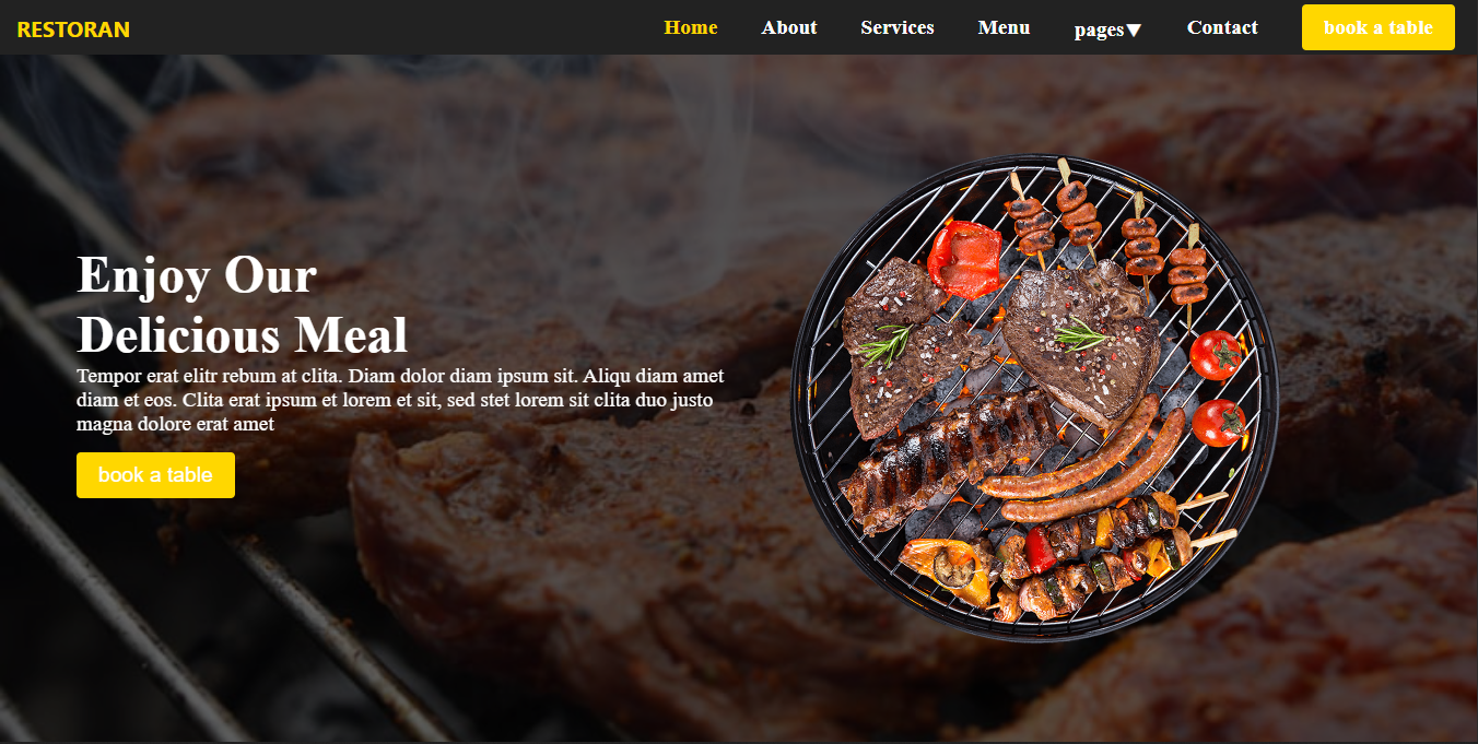 Restaurant clone project preview